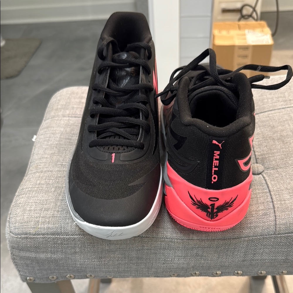 Puma LaMelo Ball MB 2 Black and Hot Pink Basketball Sneakers